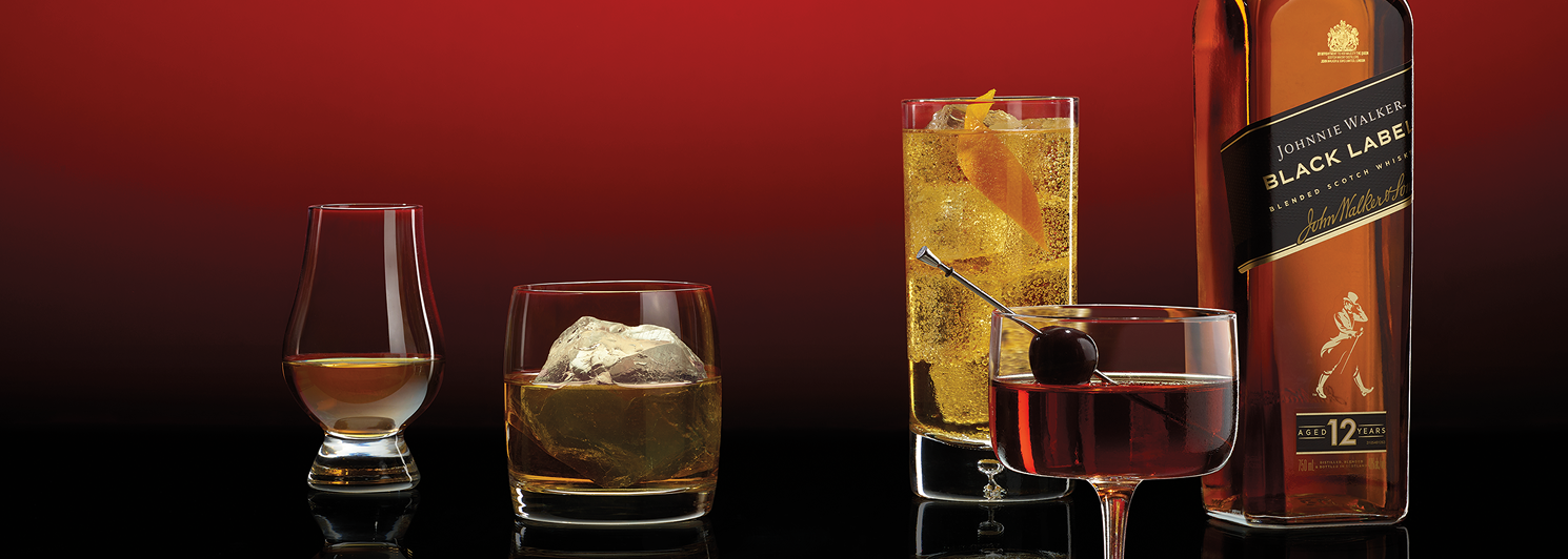 cocktails with Johnny walker black label scotch