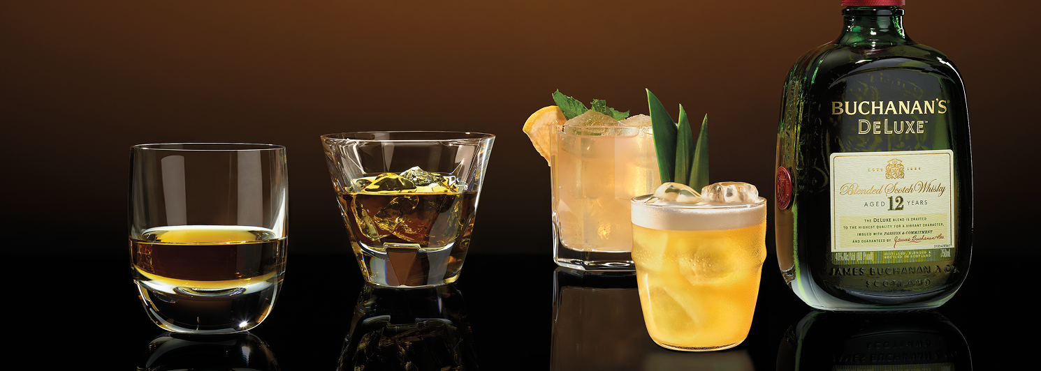 Cocktails with Buchanan's Scotch Bottle